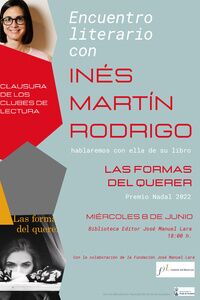 Encuentro literario con Inés Martín Rodrigo, Premio Nadal 2022