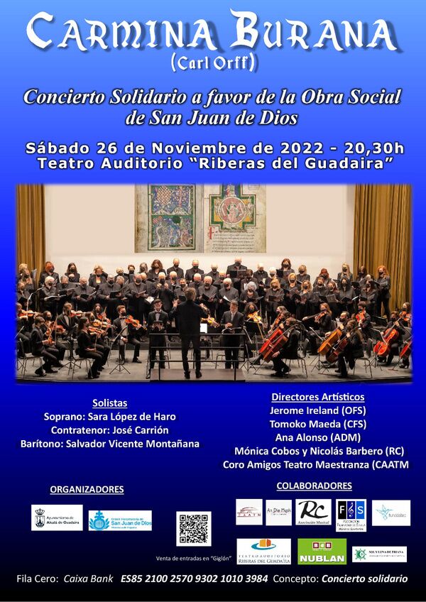 Concierto solidario a favor de San Juan de Dios