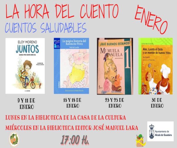 Cuentos saludables para el mes de enero en las Bibliotecas