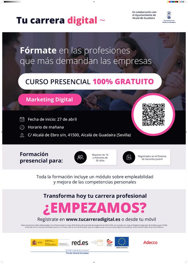 Curso gratuito de orientación laboral sobre Marketing Digital