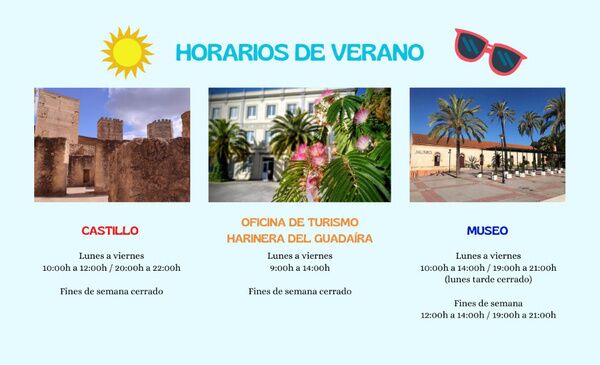 Horarios de verano de espacios municipales