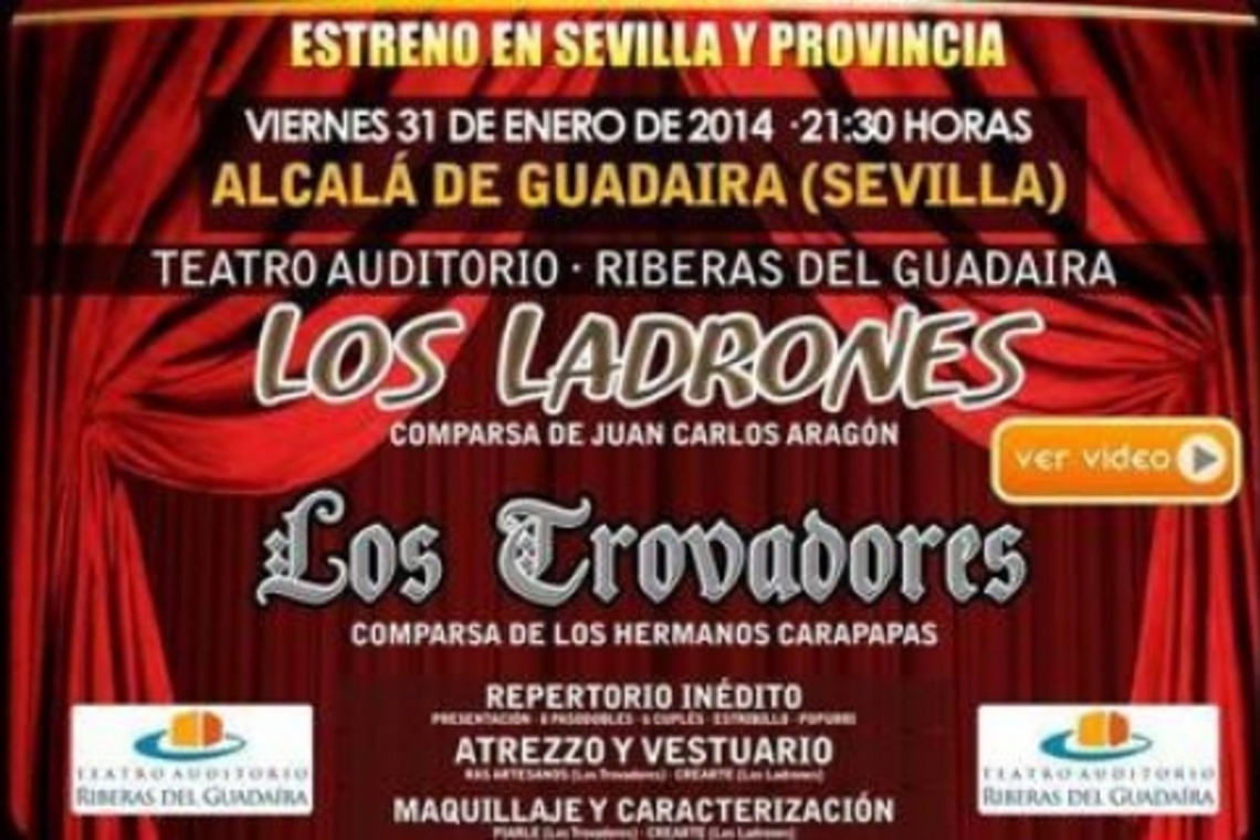 EL RIBERAS DEL GUADAÍRA AGOTA EN 8 MINUTOS LAS ENTRADAS PARA LAS COMPARSAS DE JUAN CARLOS ARAGÓN Y LOS HERMANOS CARAPAPAS