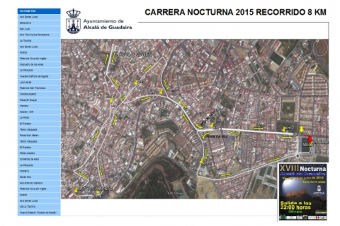CON MOTIVO DE LA CARRERA NOCTURNA SE PRODUCIRÁN ALGUNOS CORTES DE TRÁFICO PUNTUALES