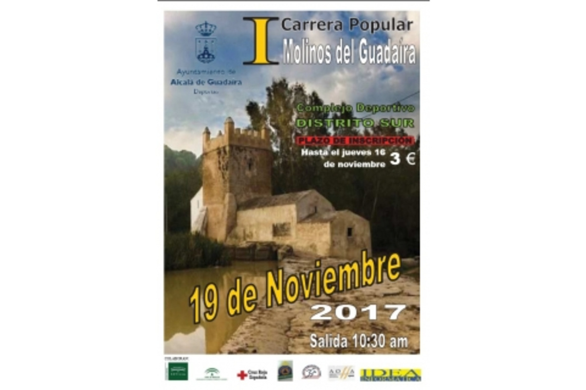 ABIERTO EL PLAZO DE INSCRIPCIÓN PARA LA I CARRERA POPULAR MOLINOS DEL GUADAÍRA