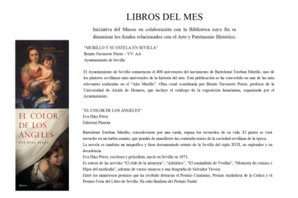 MUSEO Y BIBLIOTECA PRESENTAN LA INICIATIVA `EL LIBRO DEL MES´