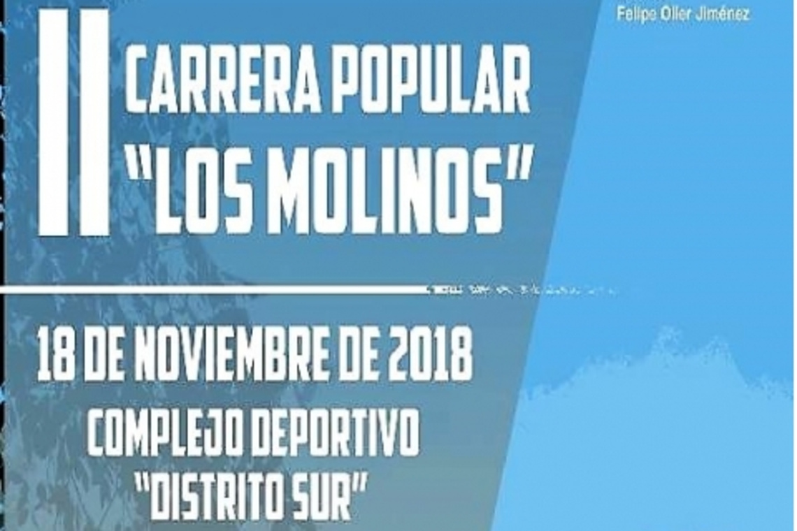 ÚLTIMOS DÍAS DE INSCRIPCIÓN PARA LA II CARRERA POPULAR LOS MOLINOS DEL 18 DE NOVIEMBRE