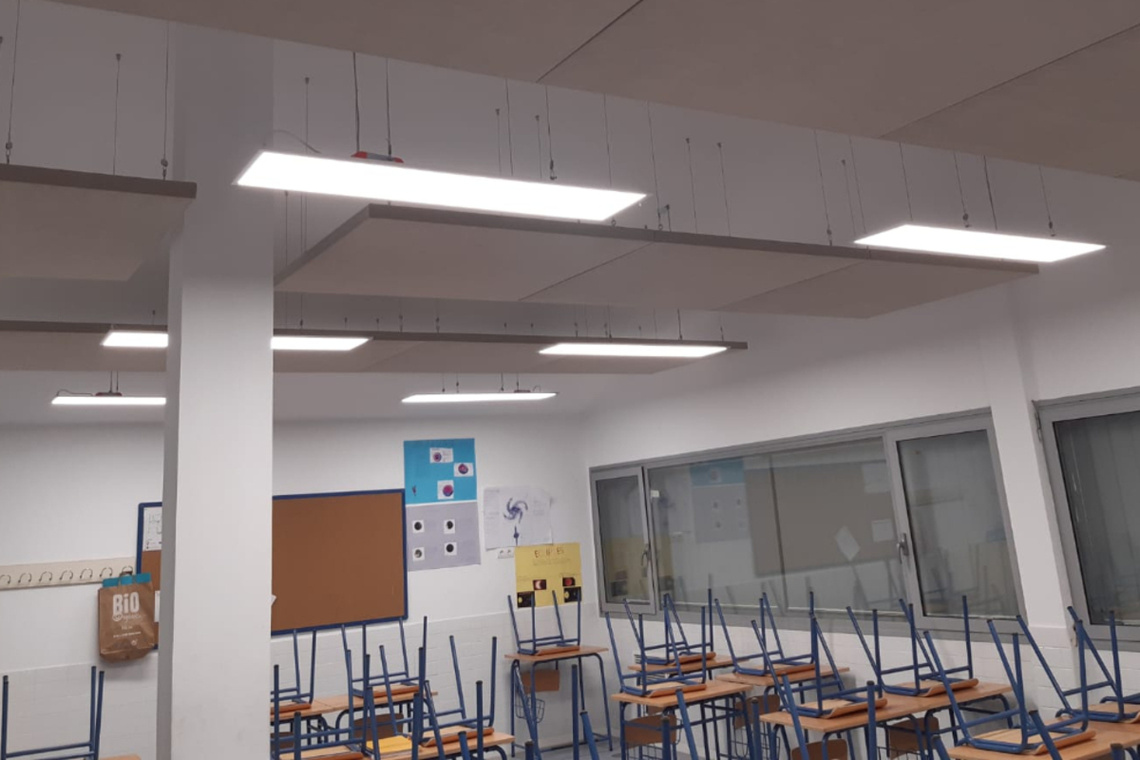 Finalizadas las obras de mejora de la acústica del centro educativo El Madroño