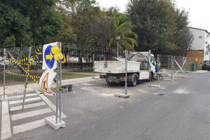 Mejoras de saneamiento en la Plaza de la Paniza