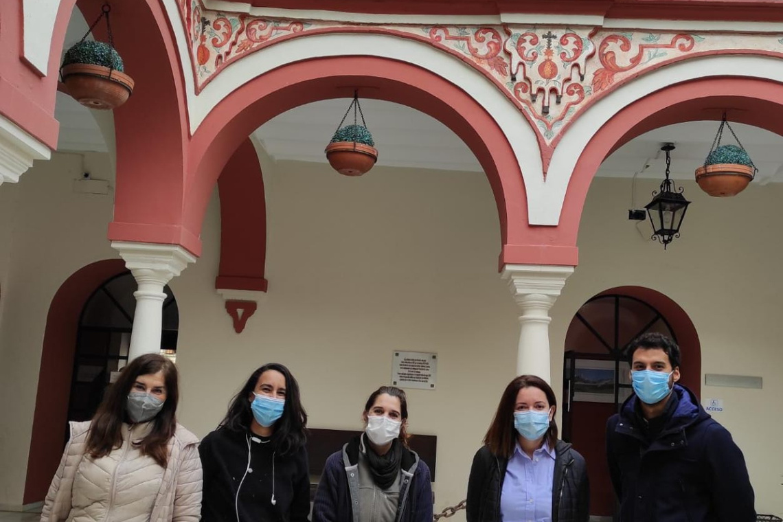 Culminan los trabajos de restauración de las pinturas murales del siglo XVIII del Patio del Ayuntamiento