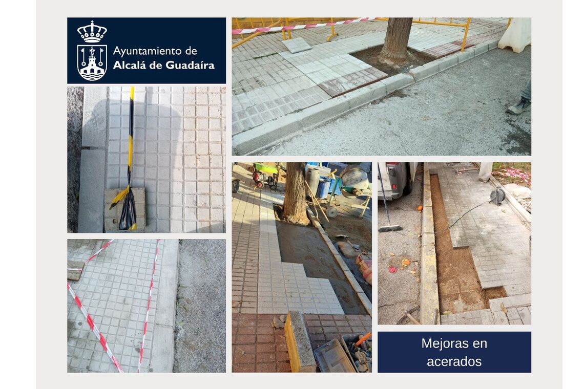 Campañas de arreglo de acerados por toda la ciudad con fondos del superávit municipal