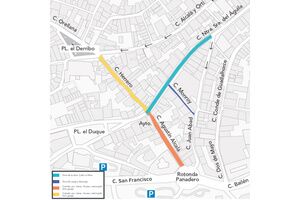 Plan de tráfico para las obras de la calle La Mina