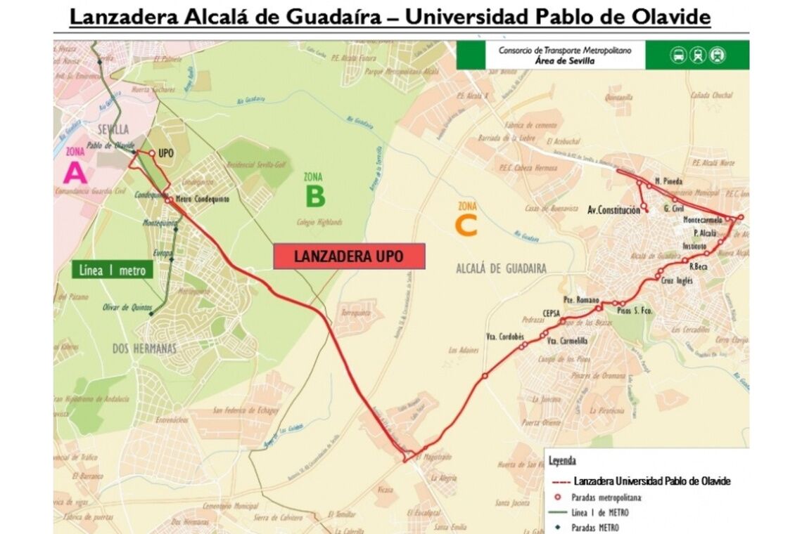 El Ayuntamiento alcalareño garantiza el refuerzo del autobús hacia la UPO para los próximos dos años