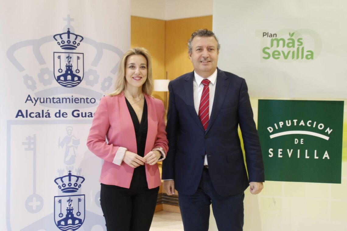 La alcaldesa de Alcalá y el presidente de Diputación, abordan los proyectos del Plan “Más Sevilla” que suman 2,4 millones de euros de inversión en la ciudad