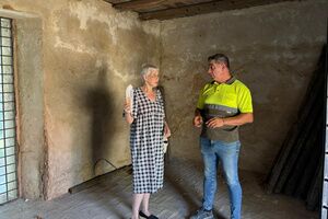 El Ayuntamiento supervisa el avance de las obras de restauración del Molino de La Tapada