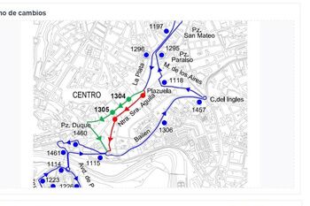 Cambios en el Bus Urbano a partir del lunes 25, con motivo del inicio de obras en la calle La Mina