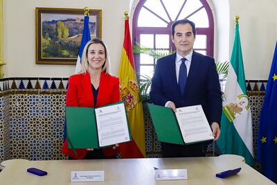 Convenio entre Ayuntamiento y Junta para transformar la antigua comisaría del Derribo en el Palacio de Justicia de Alcalá de Guadaíra