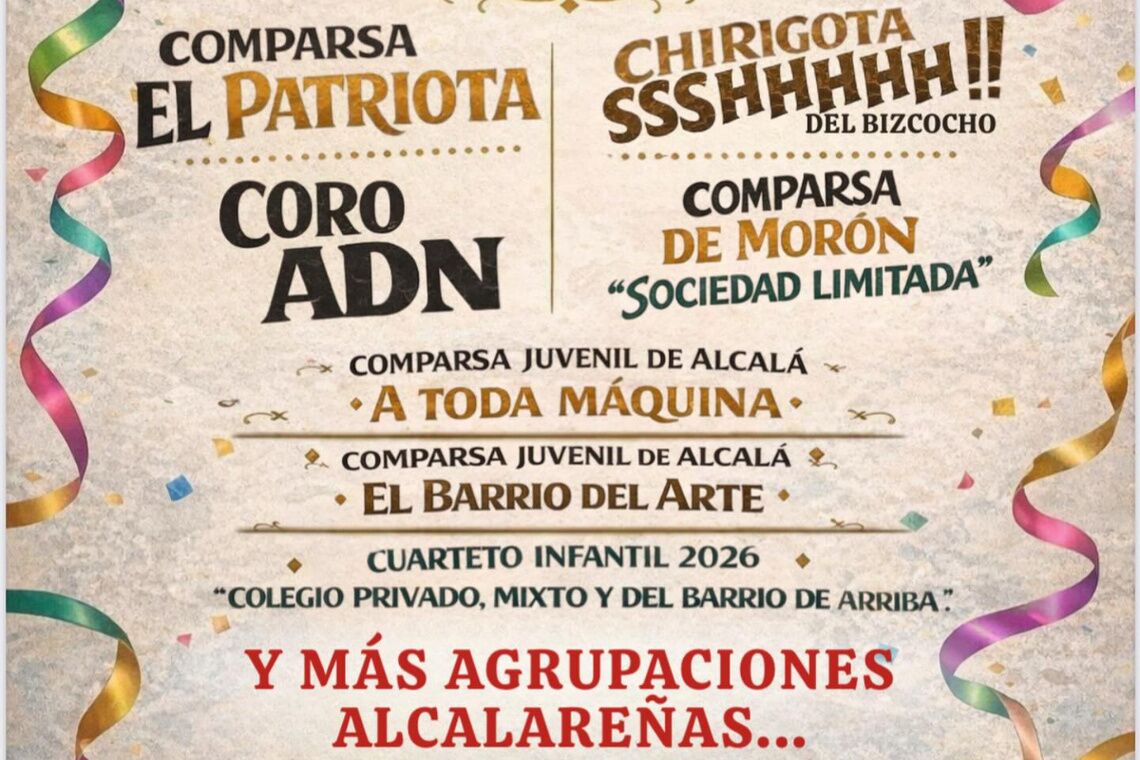A la venta las entradas del gran Concierto ‘Alcalá suena a carnaval’