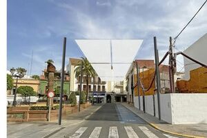 Se inician los trabajos para el entoldado de una parte de La Plazuela