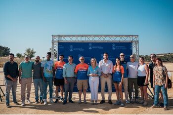 Colocación de la primera piedra del Centro Deportivo Los Cercadillos
