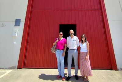 Visita a la nave industrial cedida al IES Hienipa para las prácticas del ciclo de construcción