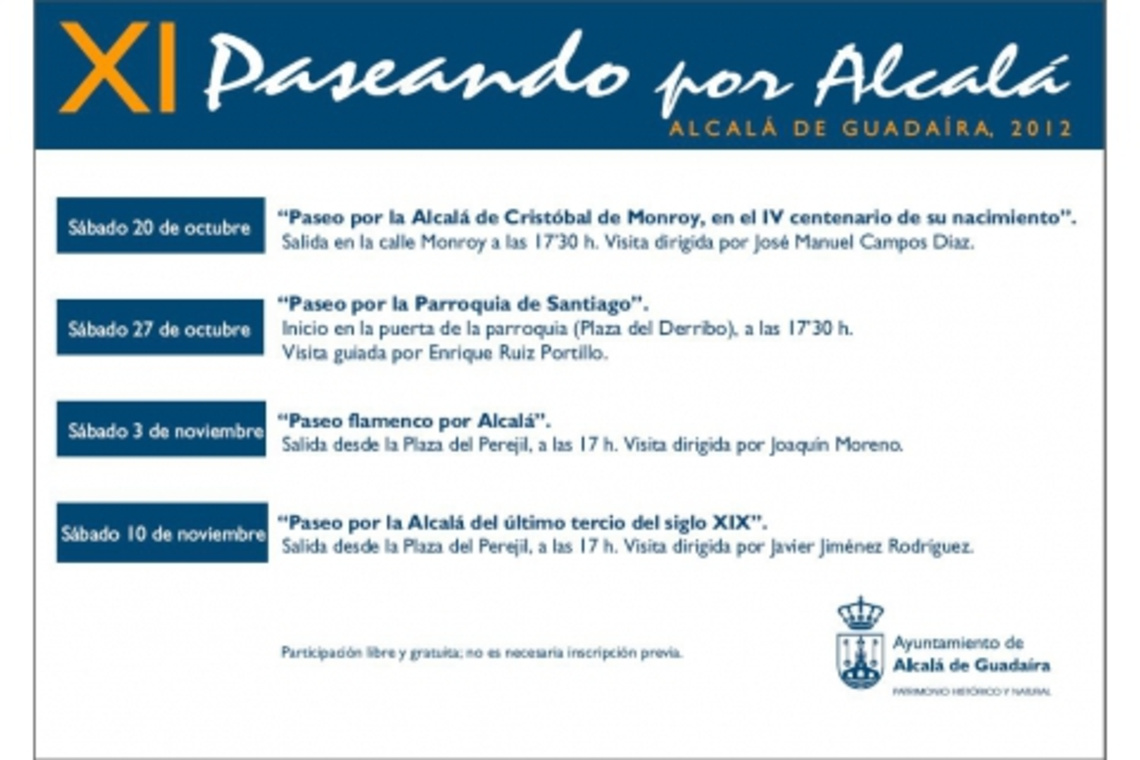 EL AYUNTAMIENTO ABRE ESTE SÁBADO LA XI EDICIÓN DEL PROGRAMA DE DIFUSIÓN DEL PATRIMONIO LOCAL