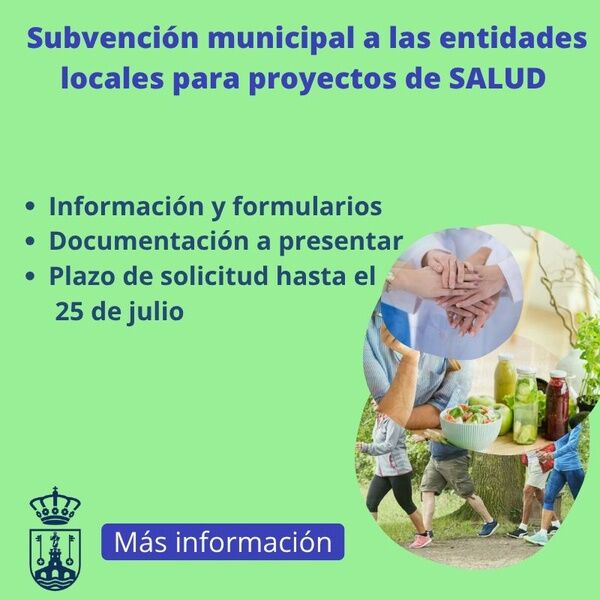 Subvenciones para propyectos de Salud en entidades locales