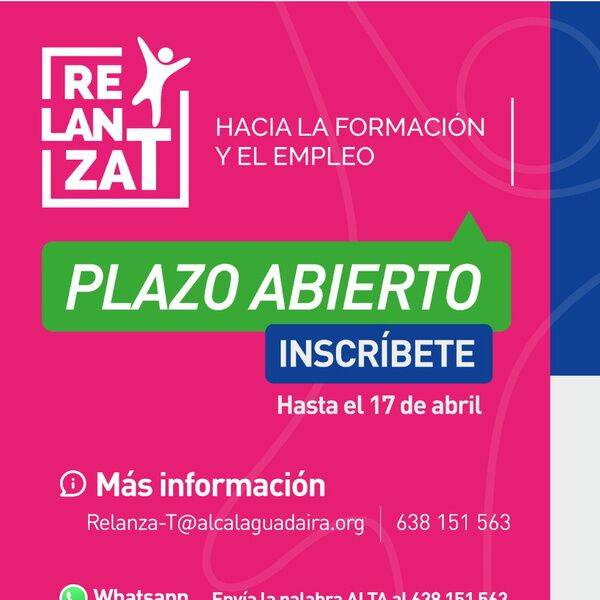 Apertura de un nuevo plazo de la primera convocatoria de RELANZA-T